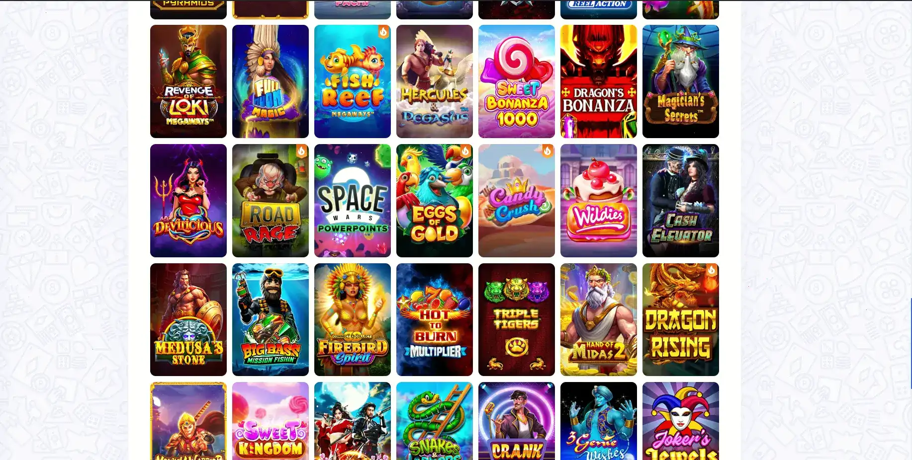 Интерфейс игровых автоматов Bollywood casino